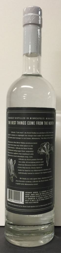 L’étoile Du Nord Vodka - Du Nord Craft Spirits (750mL) alcohol collectible [Barcode 865811000003] - Main Image 2