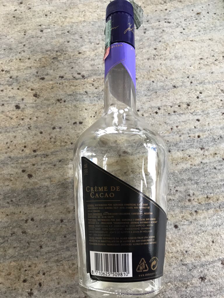 Creme de Cacao - De Kuyper (700 mL) alcohol collectible [Barcode 8710625509810] - Main Image 2