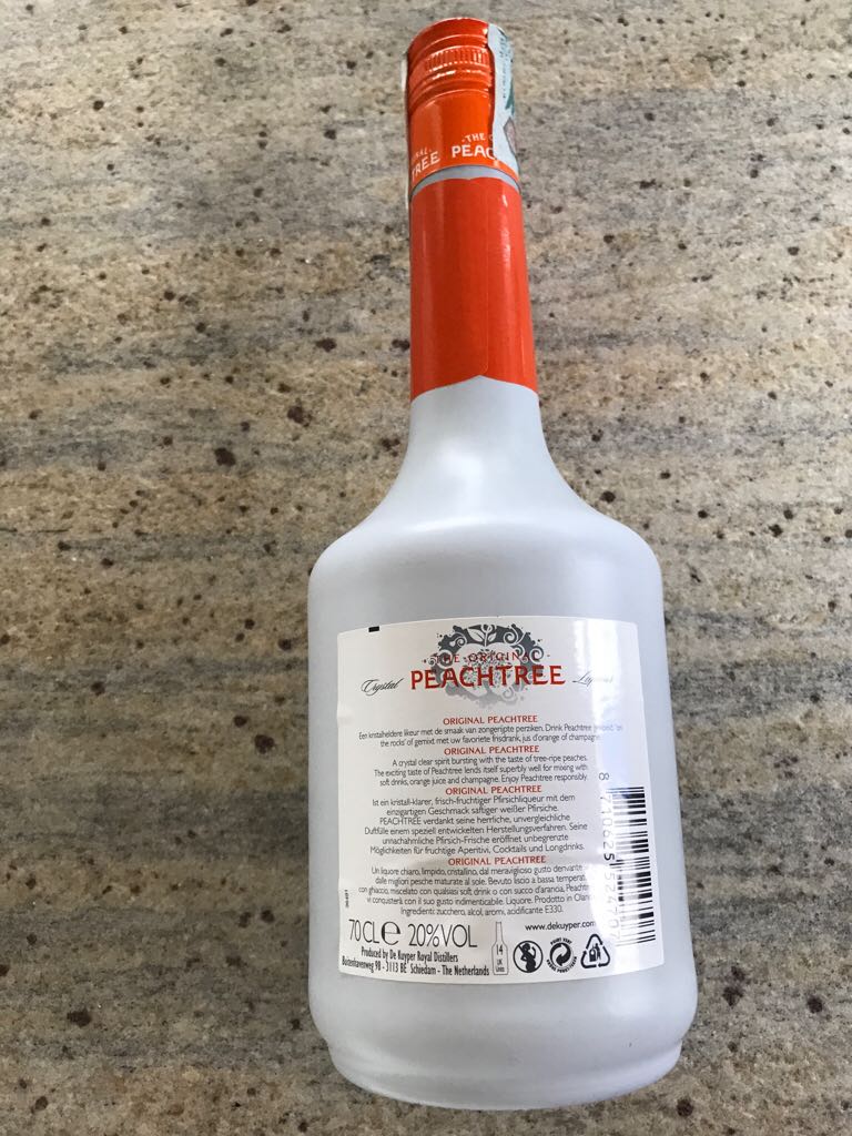 Peach Liquor - De Kuyper (0,7L) alcohol collectible [Barcode 8710625524707] - Main Image 2