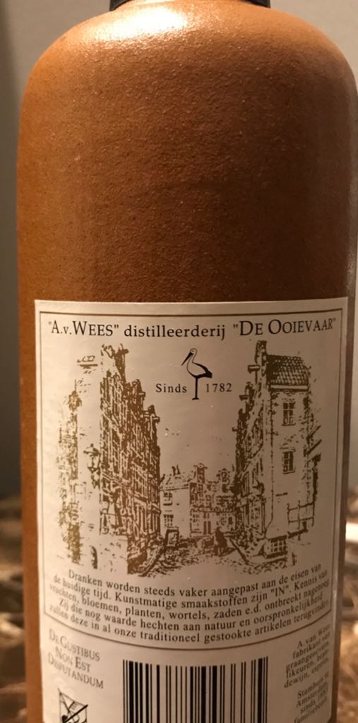 Zeer Oude  Genever  - A. Wees (350 mL) alcohol collectible [Barcode 8714682003335] - Main Image 2
