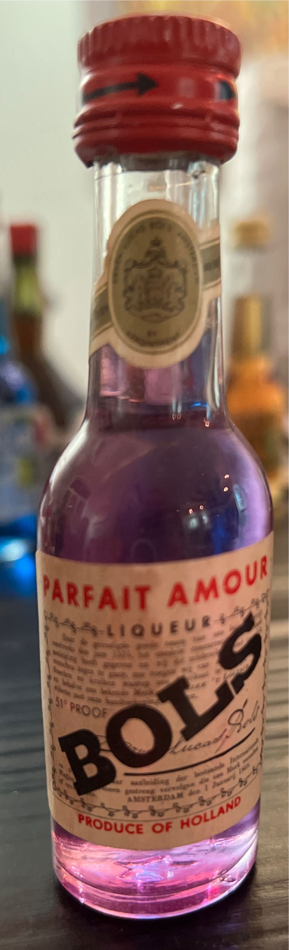 Bols Parfait Amour - Lucas Bols (40mL) alcohol collectible [Barcode 8716000964717] - Main Image 3