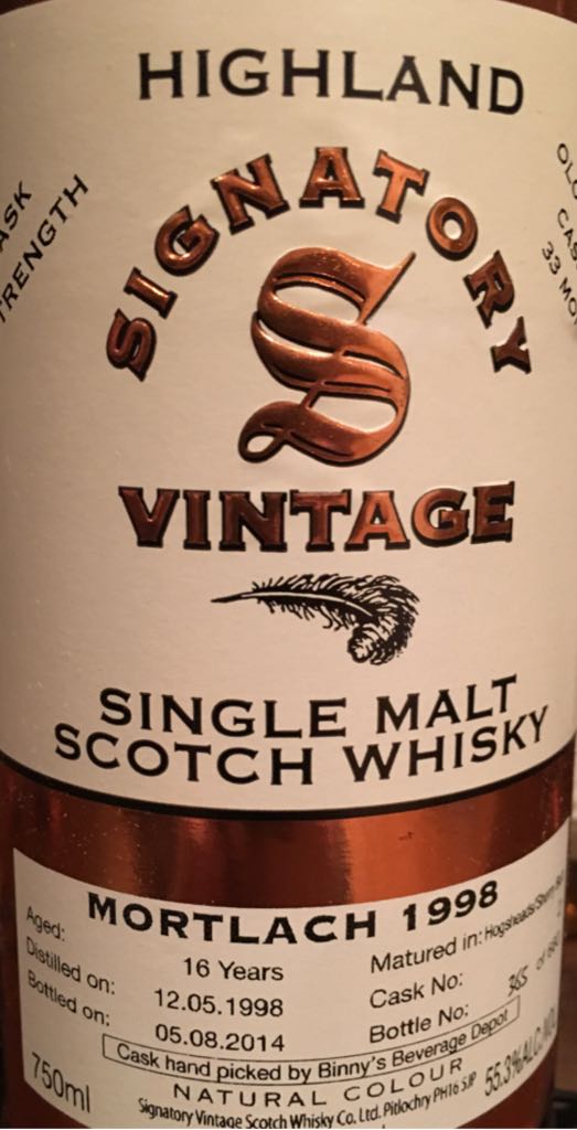 Signatory Mortlach 1998 16 Years - Mortlach (750 mL) alcohol collectible [Barcode 873094003901] - Main Image 1