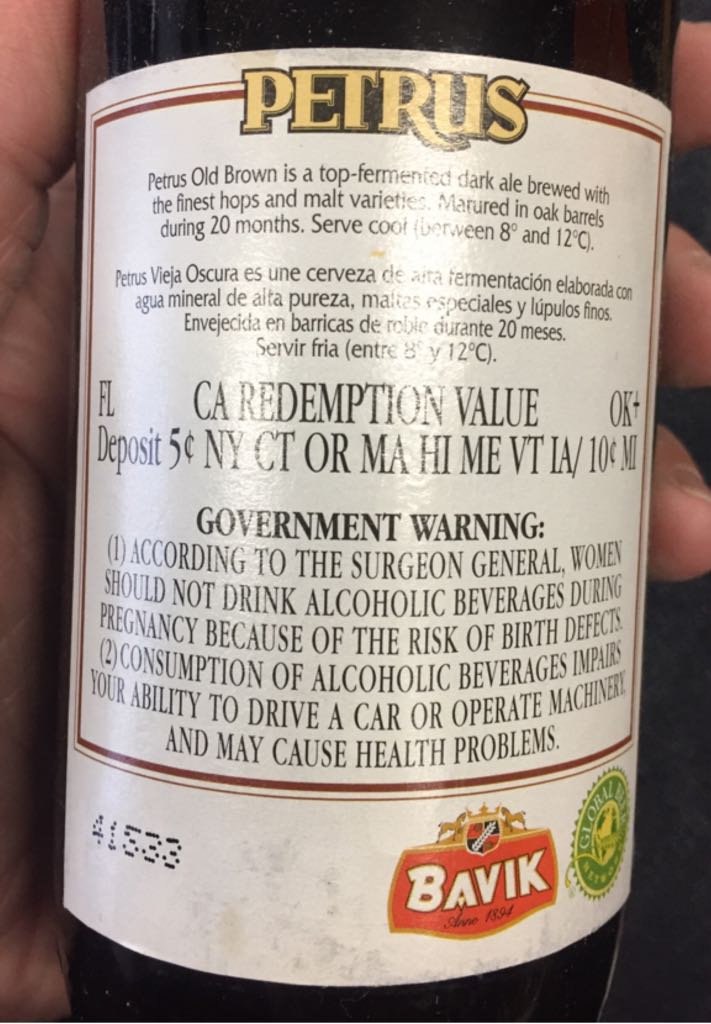 Petrus Oud Bruin  - De Brabandere (11.2 fl. oz.) alcohol collectible [Barcode 875213000068] - Main Image 2