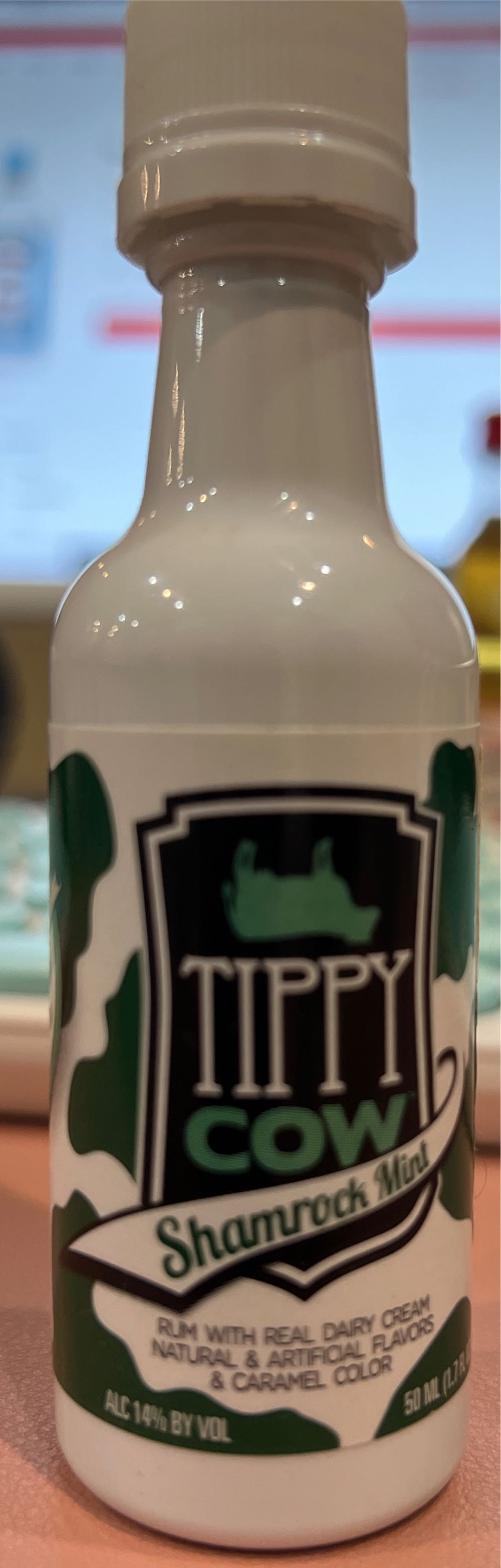 Tippy Cow Shamrock Mint - Midwest Custom Bottling (750 mL) alcohol collectible [Barcode 890355001162] - Main Image 3