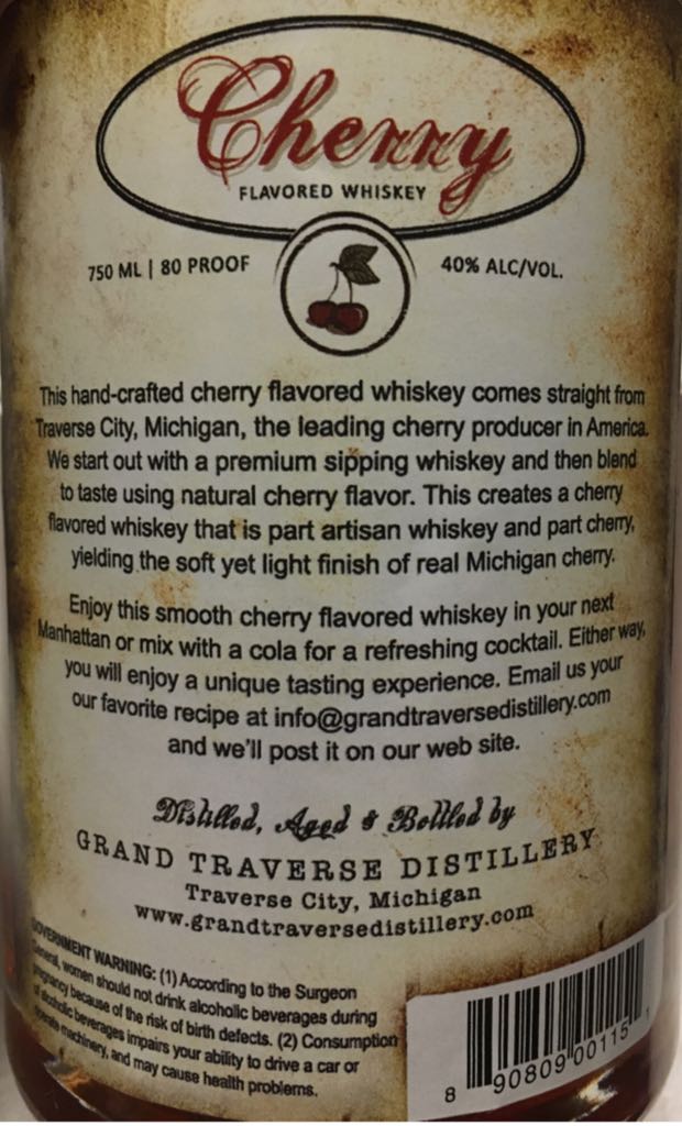 Grand Traverse Distillery  - Grand Traverse Distillery (750 mL) alcohol collectible [Barcode 890809001014] - Main Image 2