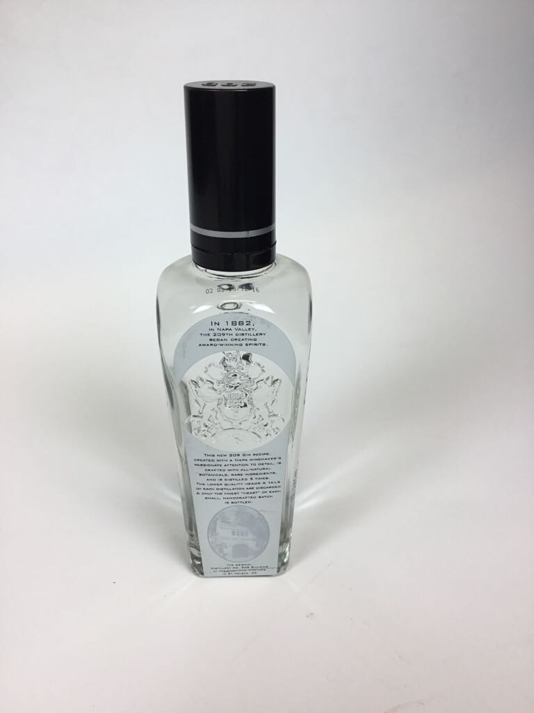No. 209 Gin - Registered Distillery No. 209 (375mL) alcohol collectible [Barcode 891811000033] - Main Image 2