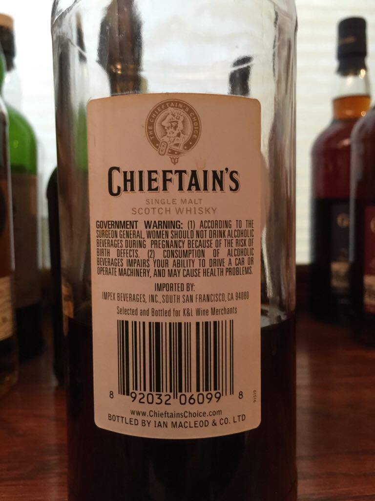 Chieftan’s Mortlach 22 - Mortlach (750 mL) alcohol collectible [Barcode 892032060998] - Main Image 2
