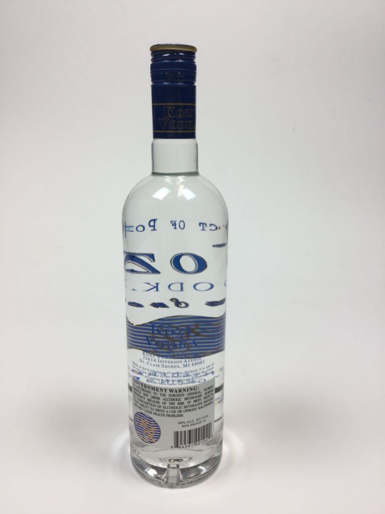 Kozi Vodka - Akwawit Brasco S. A. (1L) alcohol collectible [Barcode 894561001022] - Main Image 2
