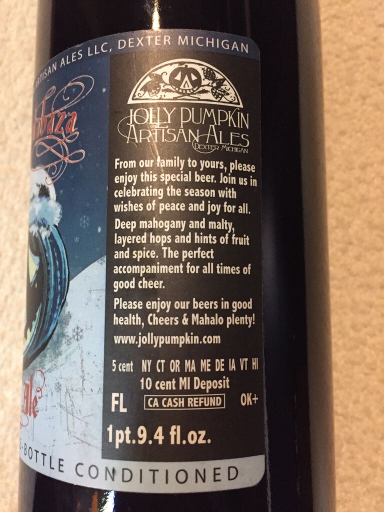 Noel De Calabaza  - Jolly Pumpkin Artesian Ales (750 mL) alcohol collectible [Barcode 897435000336] - Main Image 2
