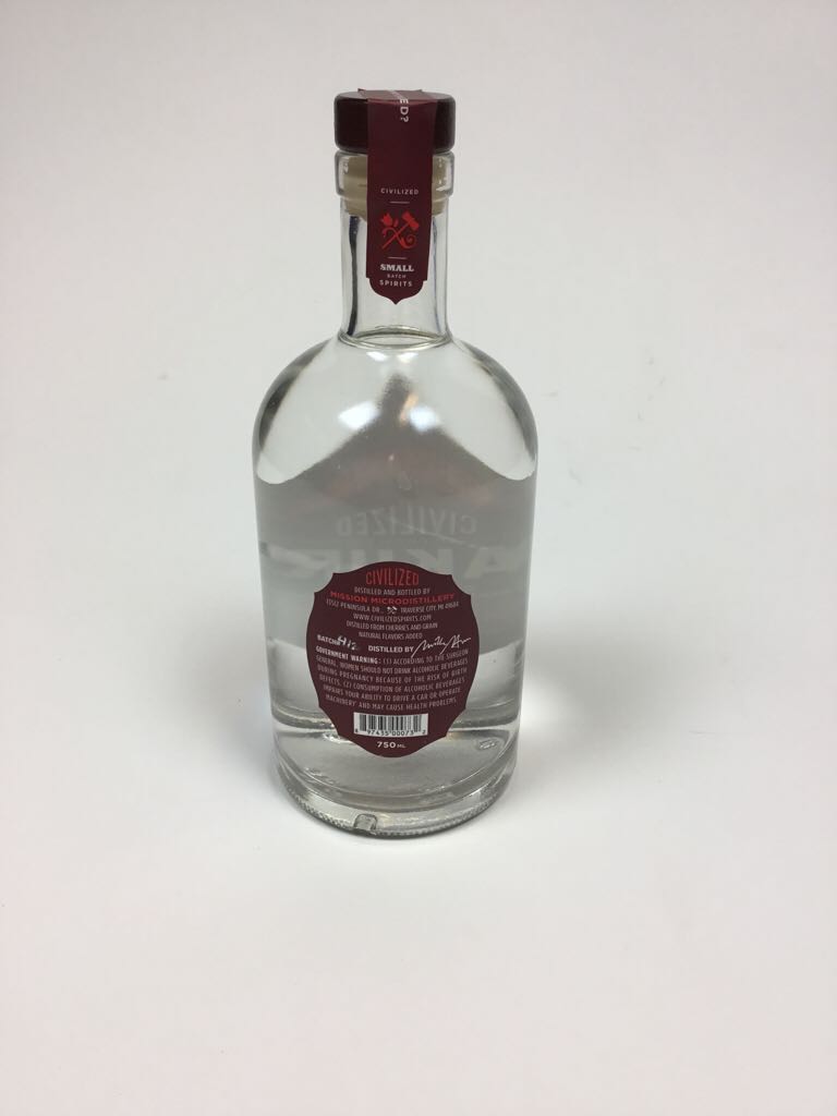 Civilized Cherry Vodka - Mission Microdistillery (750mL) alcohol collectible [Barcode 897435000732] - Main Image 2