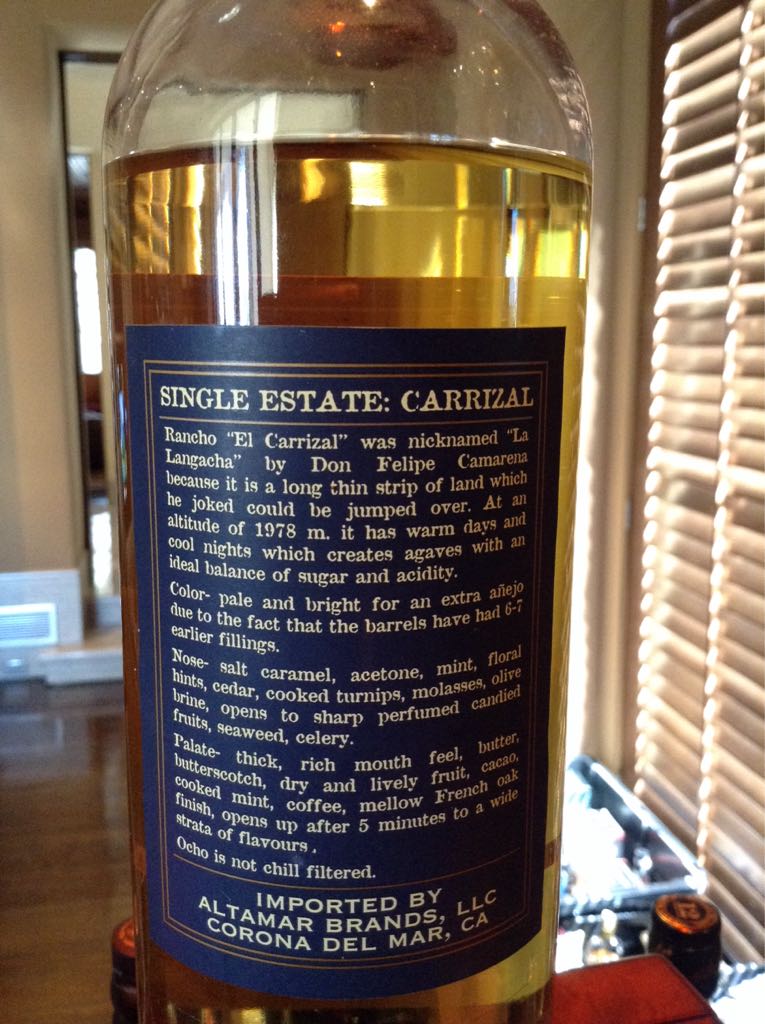 El Carrizal 2008 - Single Estate Altamar Brands (750 mL) alcohol collectible [Barcode 898627001209] - Main Image 2