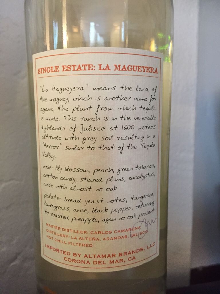 Tequila Ocho Reposado - CIA Tequilera Los Alambiques, S.A de C.v. (750 mL) alcohol collectible [Barcode 898627001315] - Main Image 2