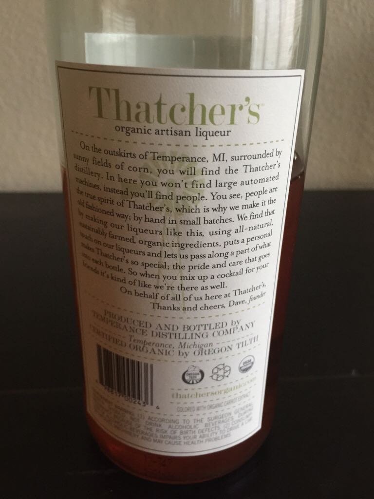 Thatcher’s Prickly Pear Organic Artisan Liqueur - Thatcher’s Organic Artisan Spirits (750 mL) alcohol collectible [Barcode 898817002436] - Main Image 2