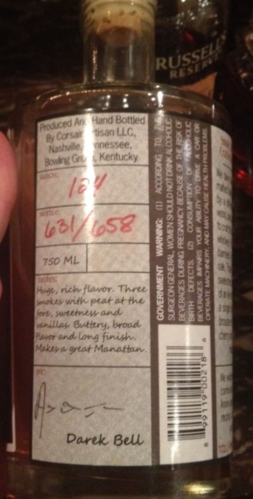 Corsair Triple Smoke American Single Malt - Corsair Artisan LLC (750 mL) alcohol collectible [Barcode 899119002186] - Main Image 2