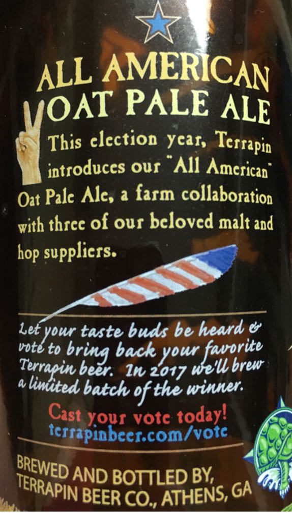 Oat Pale Ale - Terrapin Beer CO (22 fl. oz.) alcohol collectible [Barcode 899539000731] - Main Image 2