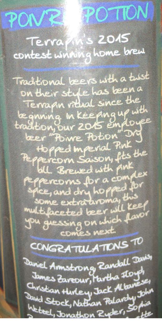 Poivre Potion  - Terrapin Beer CO (22 fl. oz.) alcohol collectible [Barcode 899539000809] - Main Image 2