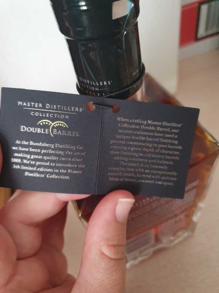 Bundaberg Master Distillers Double Barrel - The Bundaberg Distilling Company (700 mL) alcohol collectible [Barcode 9310495077519] - Main Image 3