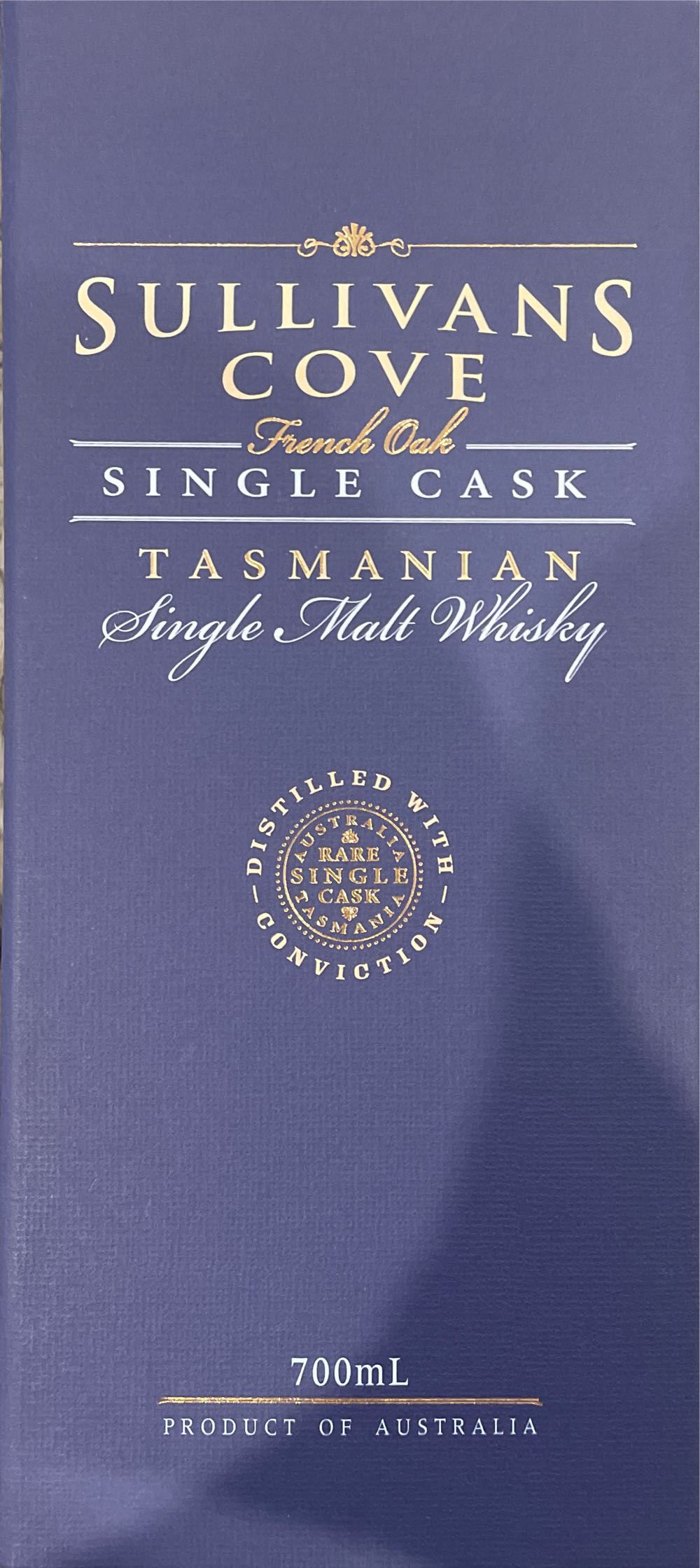 Sullivans Cove Single French Cask Oak - Tasmania Distillery (700 mL) alcohol collectible [Barcode 9320255000015] - Main Image 2