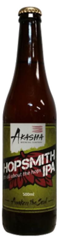 Hopsmith IPA - Akasha Brewing Co. alcohol collectible [Barcode 9350680000106] - Main Image 2