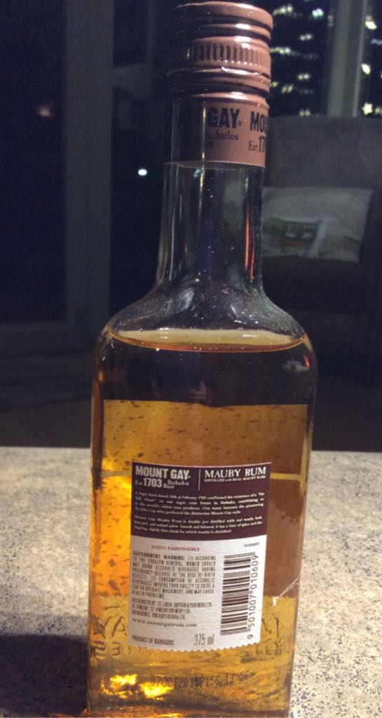 Mount Gay Mauby Rum - Mount Gay Distilleries Limited (375 mL) alcohol collectible [Barcode 9501007010609] - Main Image 2