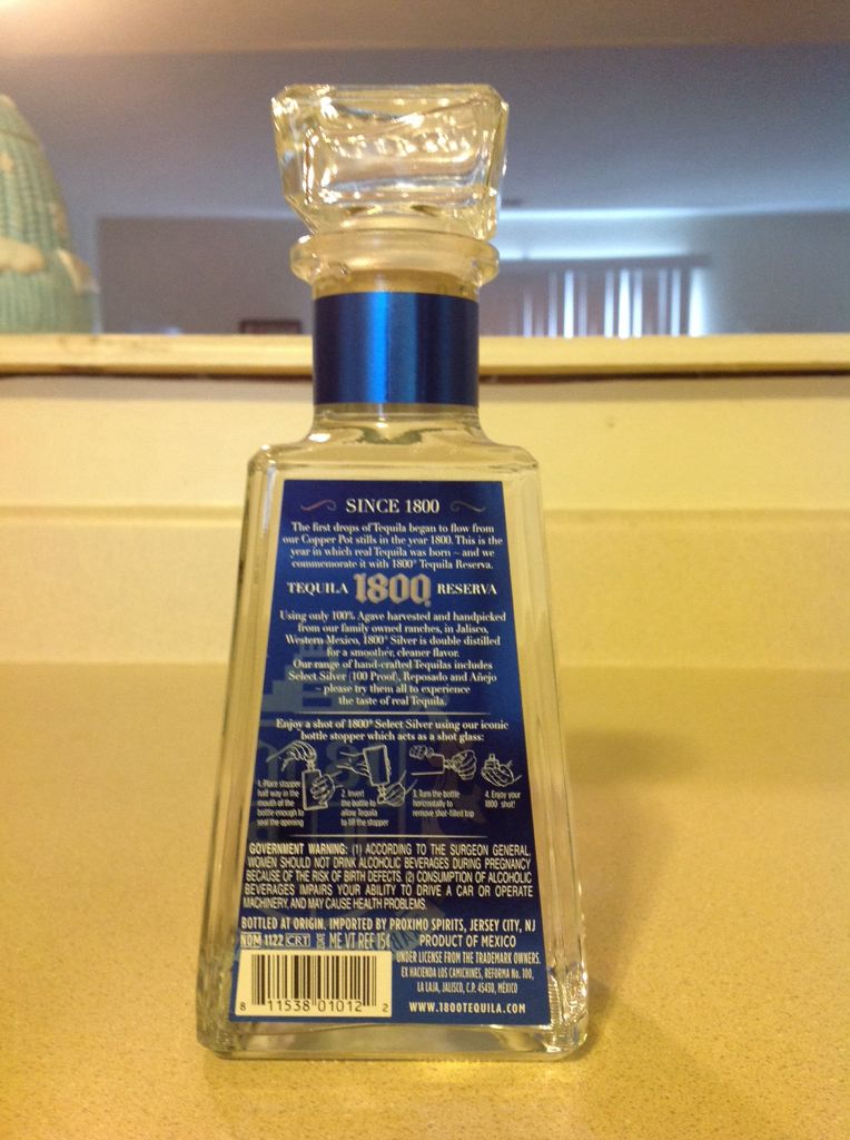 1800 Tequila Reserva Silver - 1800 (57 mL) alcohol collectible - Main Image 2