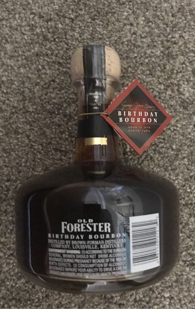 Old Forester Birthday Bourbon - Brown Foreman (750 mL) alcohol collectible - Main Image 2