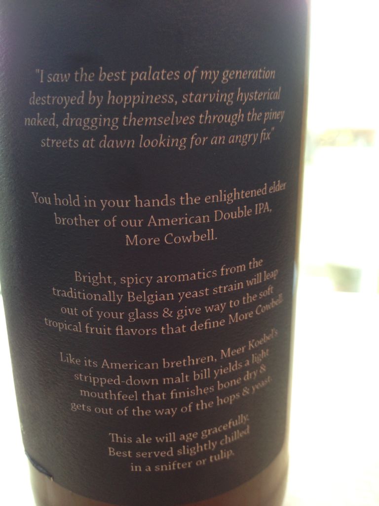 Meer Koebel - Buffalo Bayou (22 fl. oz.) alcohol collectible - Main Image 2