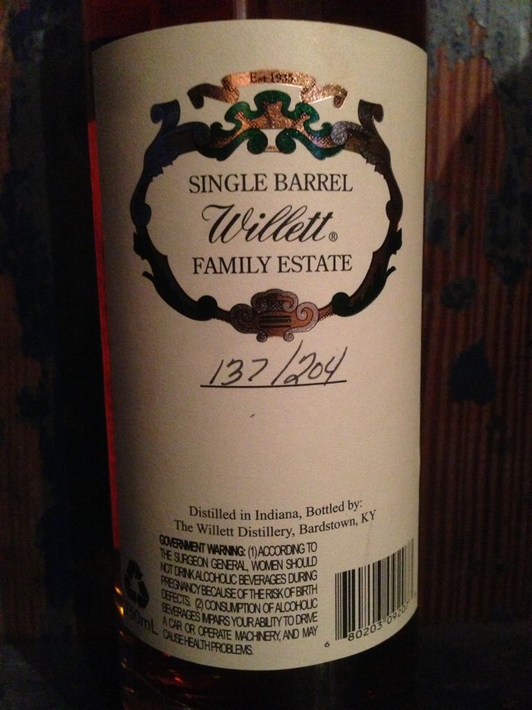 Willett Rye 4 YR Rye - Willett (750 mL) alcohol collectible - Main Image 2