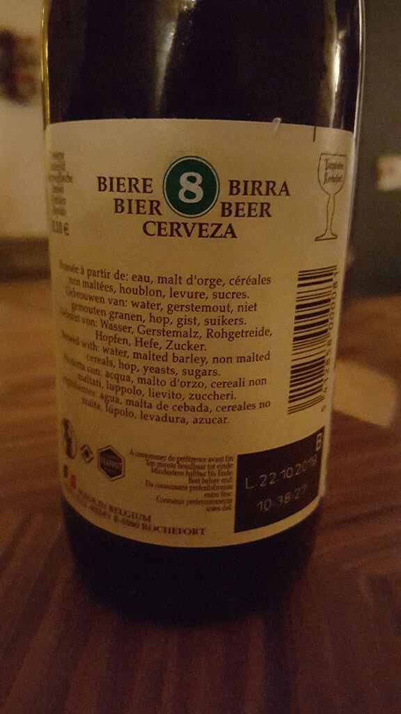 Rochefort 8 - Brasserie De Rochefort (0,33L.) alcohol collectible - Main Image 2