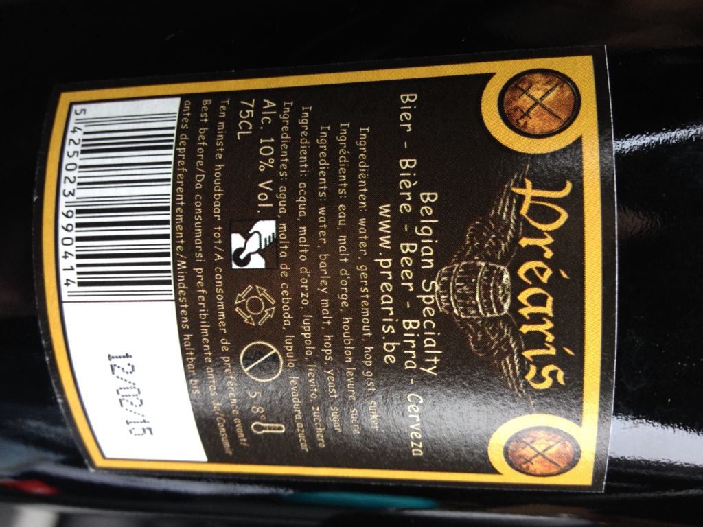 Prearis Quadrupel - Vliegende Paard Brouwers (750 mL) alcohol collectible - Main Image 2