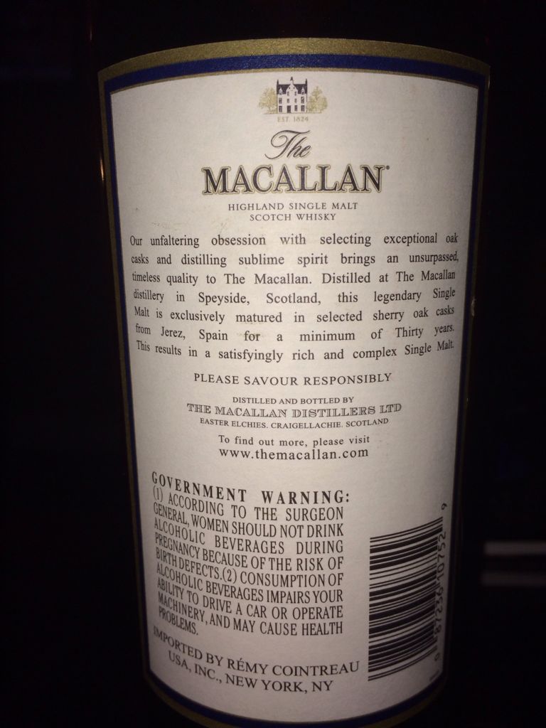Macallan 30 Yr Fine Oak - Macallan Distillery (750 mL) alcohol collectible - Main Image 2