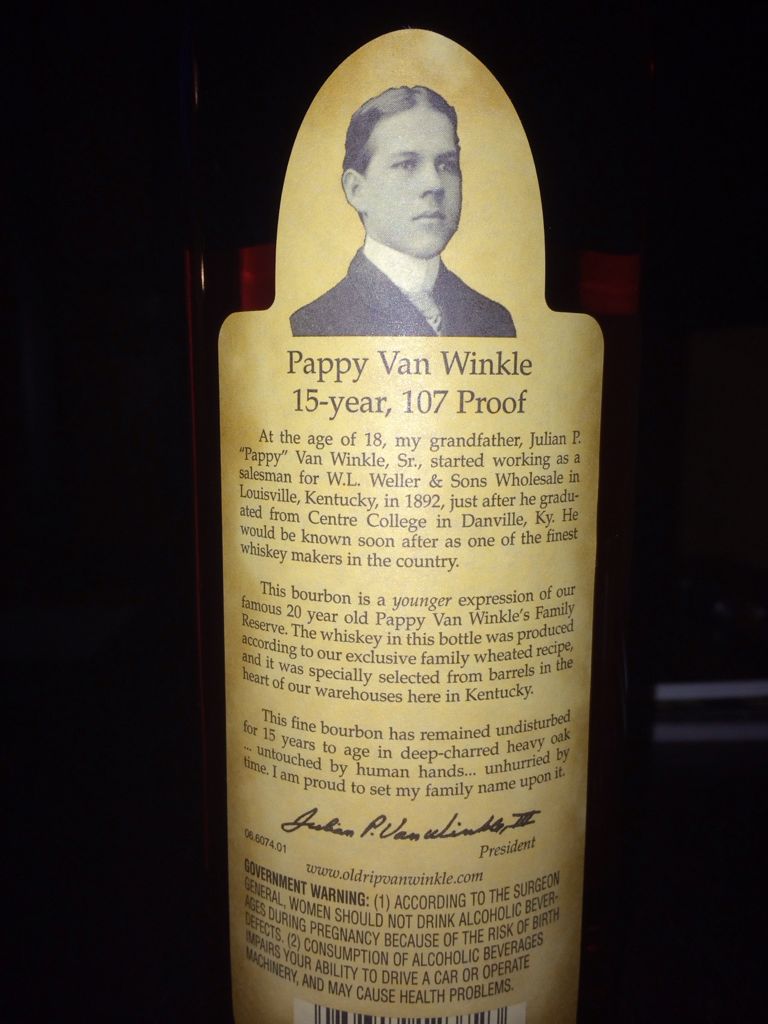 Pappy Van Winkle 15yr 2025 - Buffalo Trace (750 mL) alcohol collectible - Main Image 2