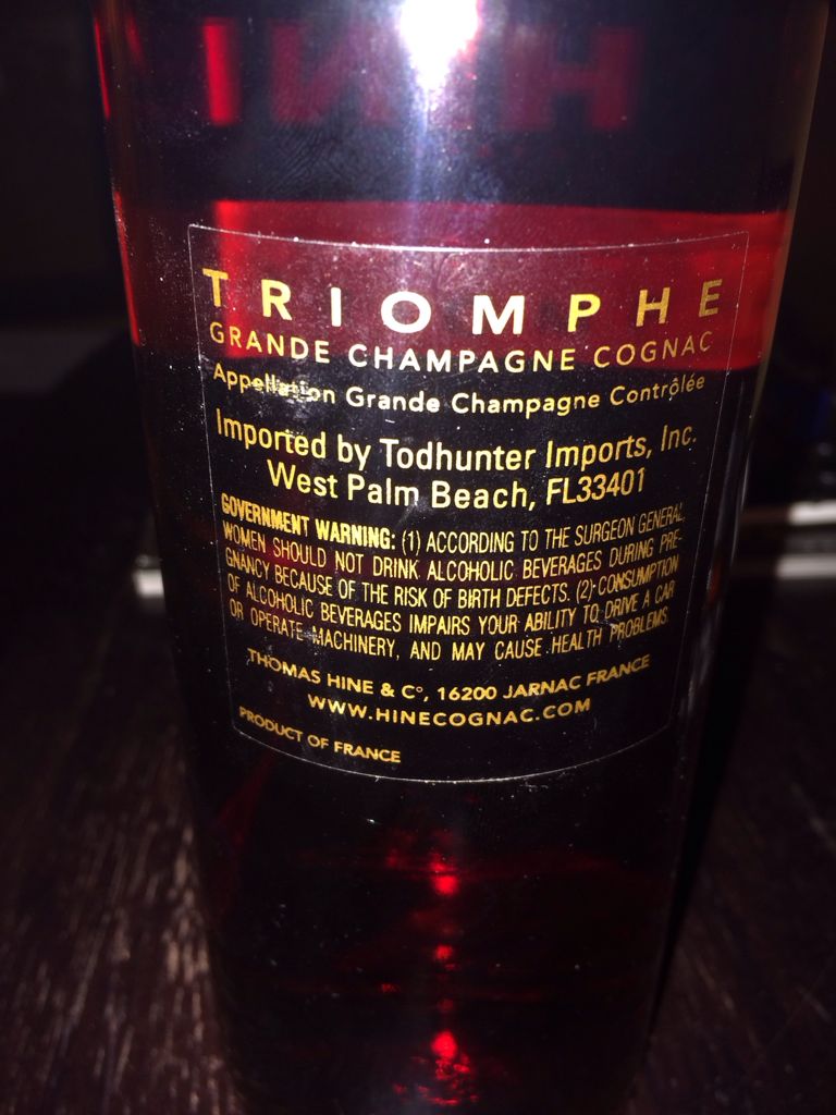 Hine Triomphe - Thomas Hine & Co. (750 mL) alcohol collectible - Main Image 2