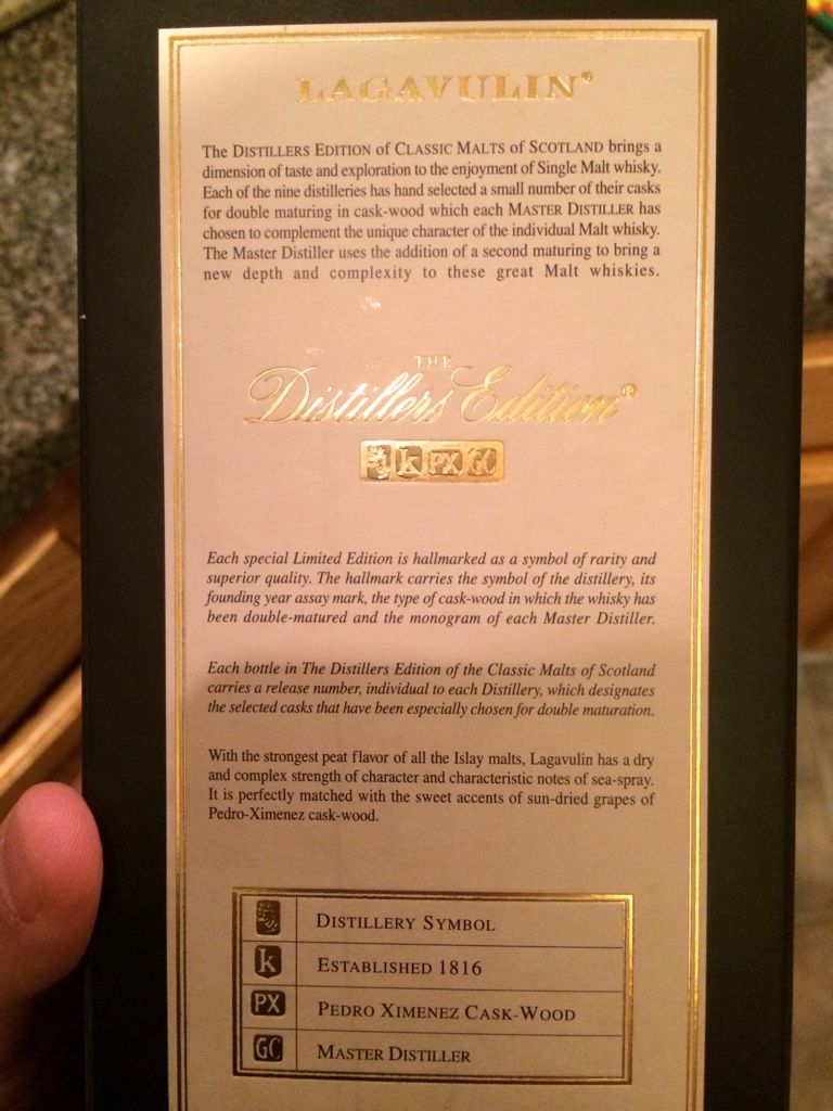 Lagavulin 16yr Distillers Edition - Lagavulin Distillery (750 mL) alcohol collectible - Main Image 2