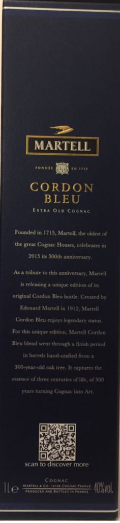 Martell Gordon Bleu - Martell & Co. (1L) alcohol collectible - Main Image 2