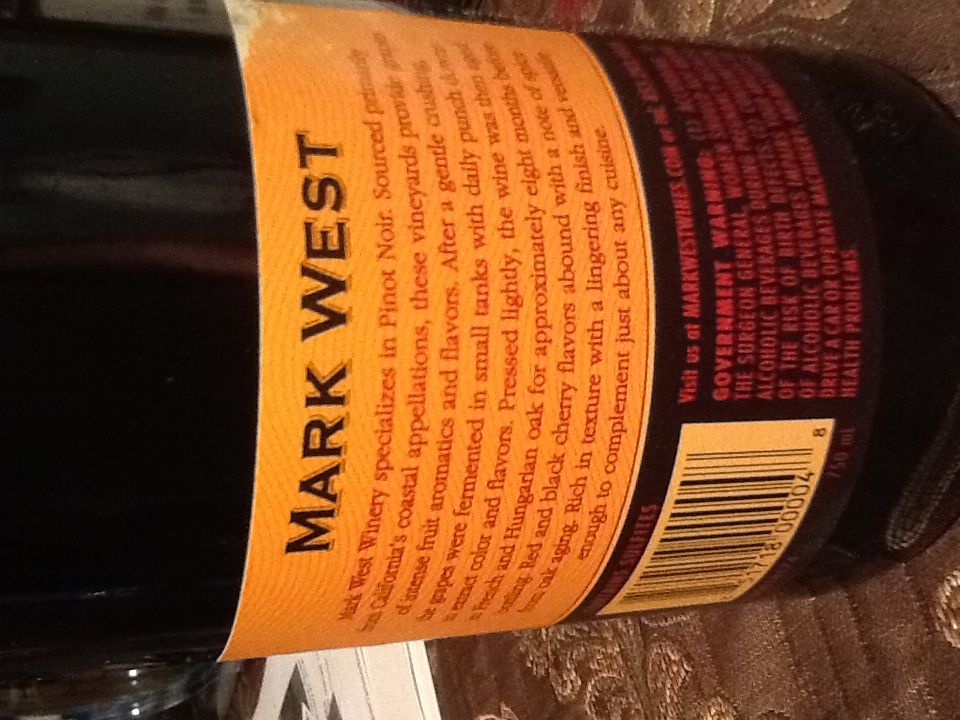 Mark West - Mark West Winery (750 mL) alcohol collectible - Main Image 2
