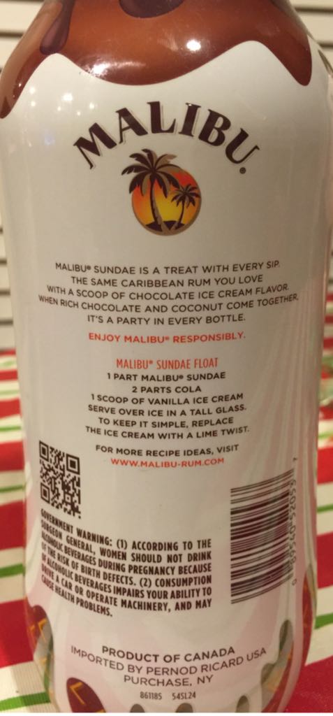 Malibu Sundae - Malibu (750 mL) alcohol collectible - Main Image 2