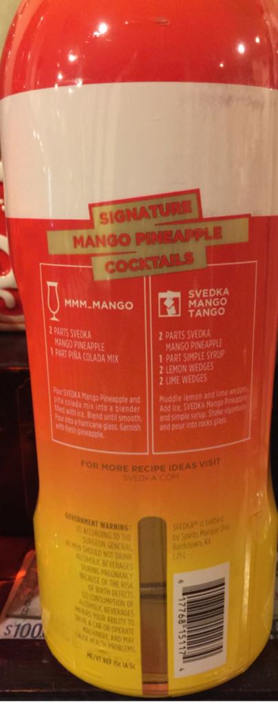 Svedka Mango Pineapple - Svedka (50 mL) alcohol collectible - Main Image 2
