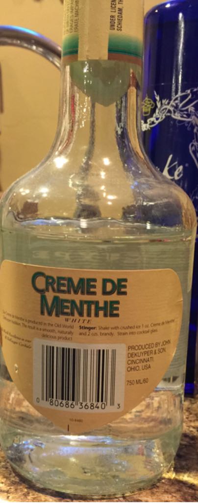 Dekuyper Creme De Menthe - Dekuyper (750 mL) alcohol collectible - Main Image 2