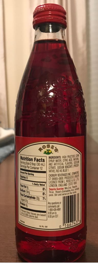 Roses Grenadine - Roses (355 mL) alcohol collectible - Main Image 2