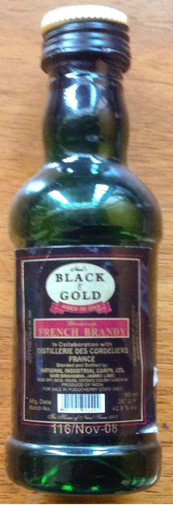 Black & Gold Napoleon - Distilleries Des Cordeliers France (60mL) alcohol collectible - Main Image 2