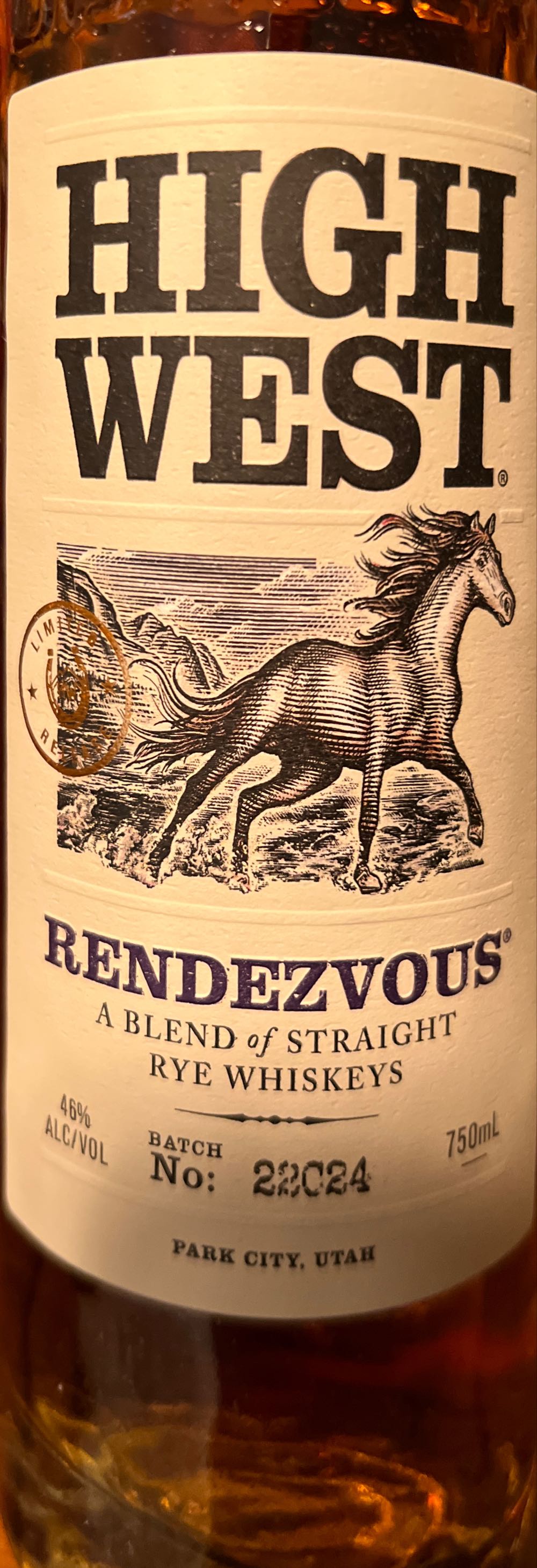 High West Rendezvous - High West (750 mL) alcohol collectible - Main Image 3