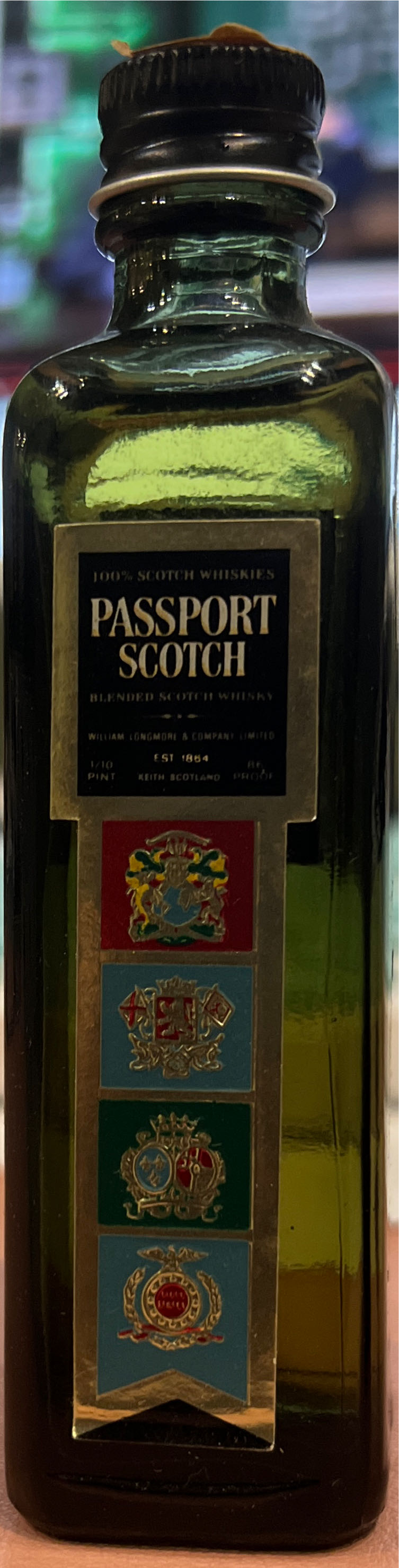Passport Scotch - William Longmore & Company (50 mL) alcohol collectible - Main Image 2