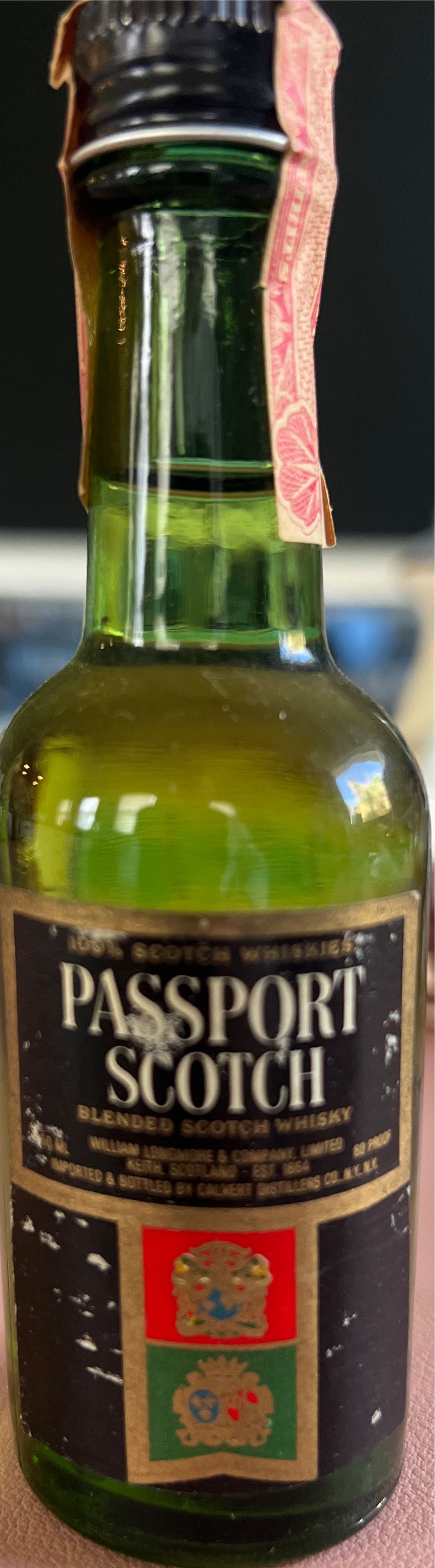 Passport Scotch - William Longmore & Company (50 mL) alcohol collectible - Main Image 3