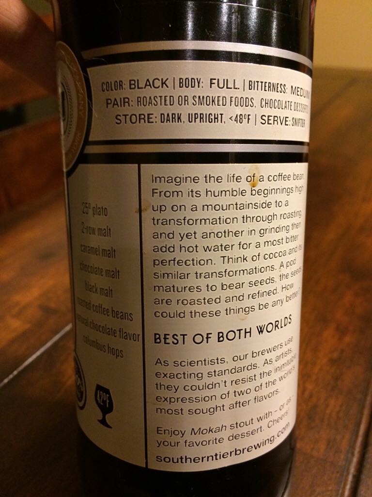 Mokah - Southern Tier (650 mL) alcohol collectible - Main Image 2