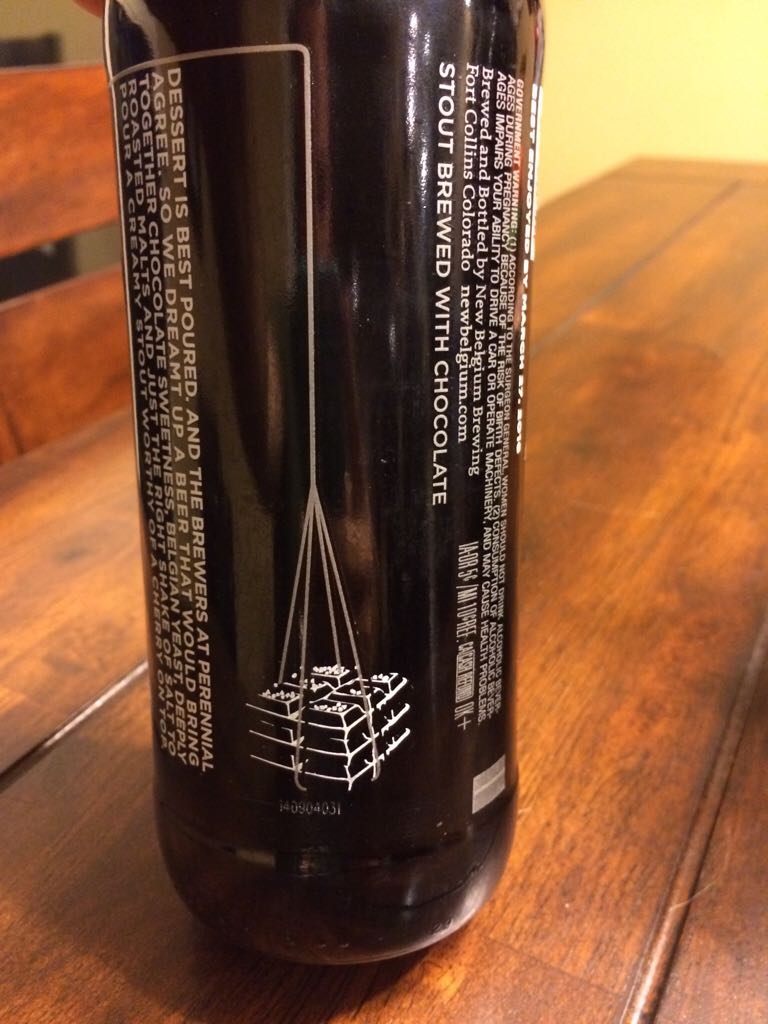 Salted Belgian Chocolate Stout - New Belgium Brewing (750 mL) alcohol collectible - Main Image 2