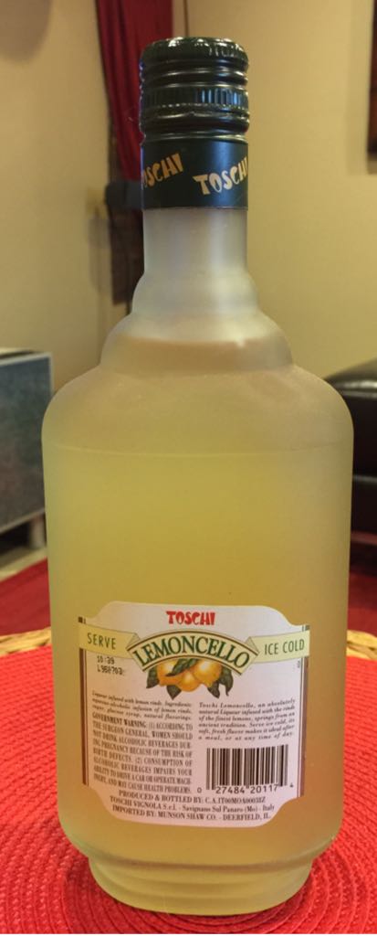 Lemoncello - Toschi (750 mL) alcohol collectible - Main Image 2