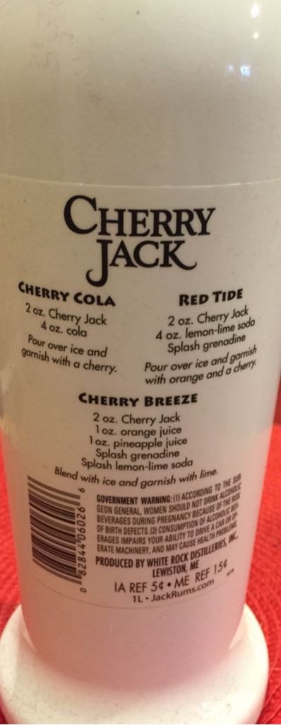 Cherry Jack - White Rock Distilleries (1L) alcohol collectible - Main Image 2