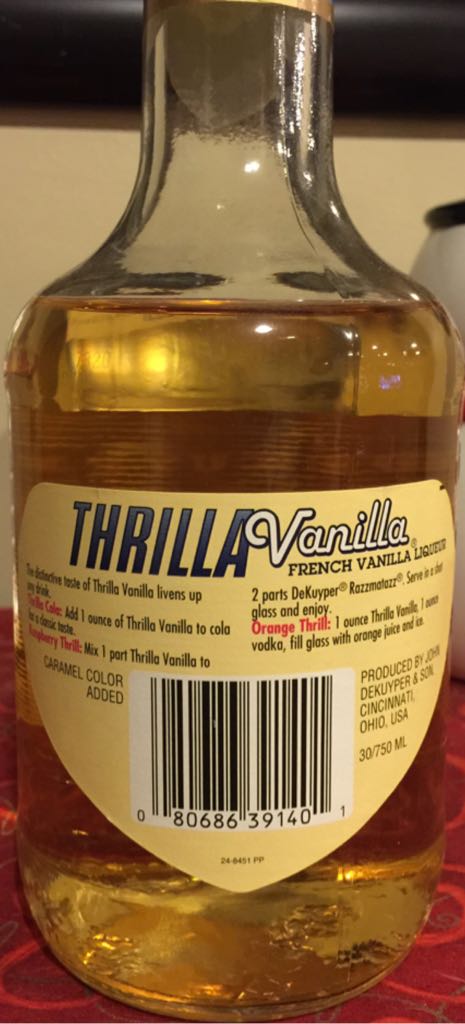 Dekuyper Thilla Vanilla Liqueur - John Dekuper & Sons (750 mL) alcohol collectible - Main Image 2