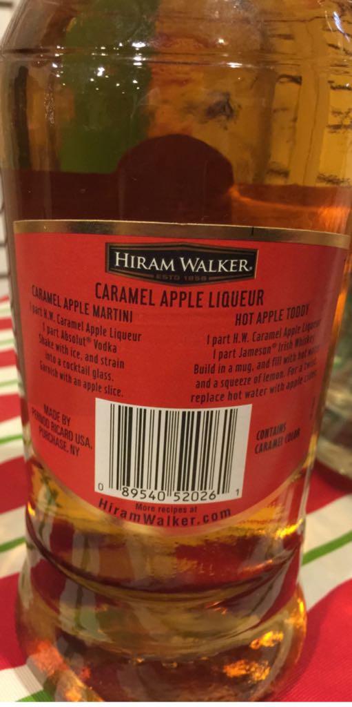 Hiram Walker Caramel Apple Liqueur - Hiram Walker (758 mL) alcohol collectible - Main Image 2